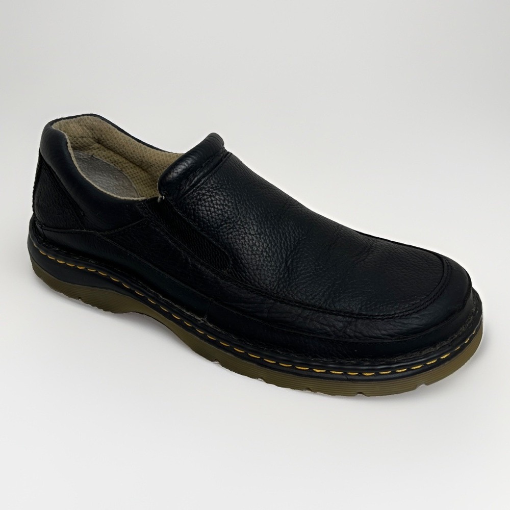 Dr Doc Martens Loafers Mens 12 M Black Leather Slip On 11198